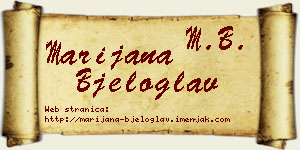 Marijana Bjeloglav vizit kartica